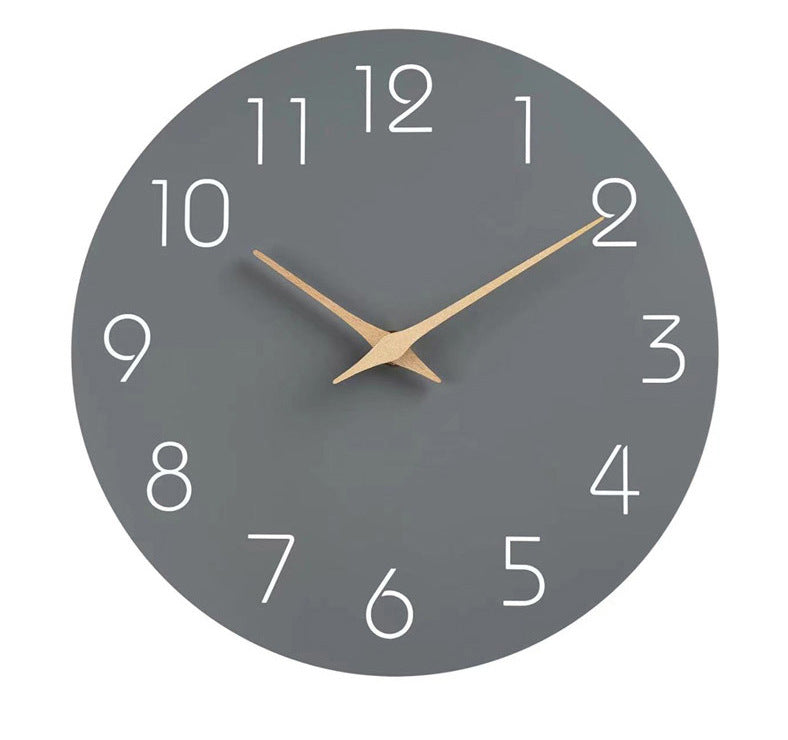 Skanto | Einfache Farbige Geräuschlose Wanduhr 12 Zoll
