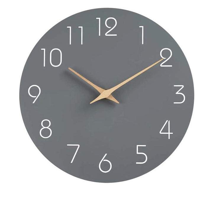 Skanto | Einfache Farbige Geräuschlose Wanduhr 12 Zoll
