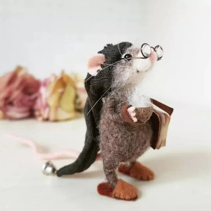 Skanto | Handgemachte Filzmaus-Dekoration | Nachhaltig und Gemütlich | 7,6 cm