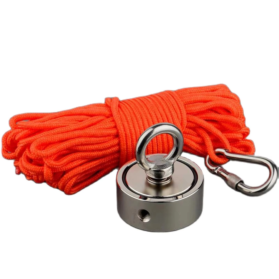 Skanto | Dualer Angelmagnet-Kit – N52 Neodym 80/120KG Kraft mit 10m Seil