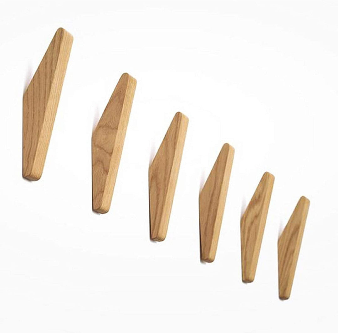 Skanto | Skanto Nordhaak Garderobenhaken-Set – 6 minimalistische Kleiderhaken aus Massivholz