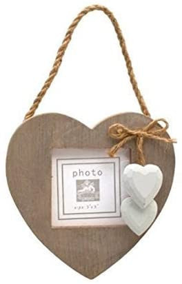 Shabby Chic Set aus 3 Herzrahmen