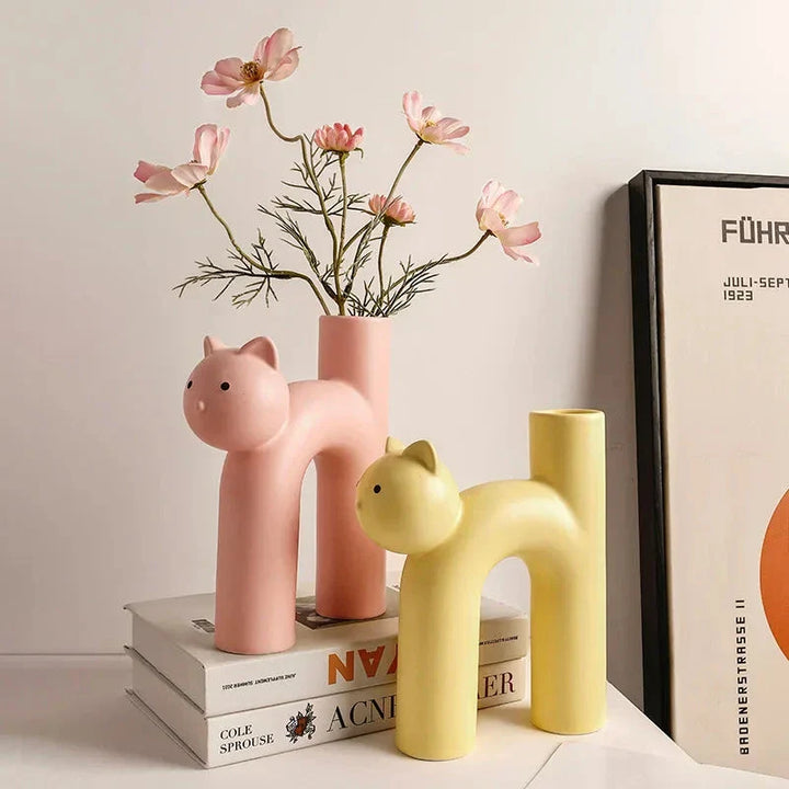 Skanto | Matte Kätzchen Blumenvase