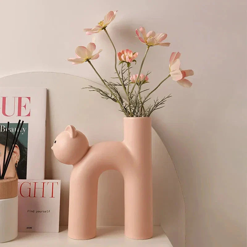 Skanto | Matte Kätzchen Blumenvase
