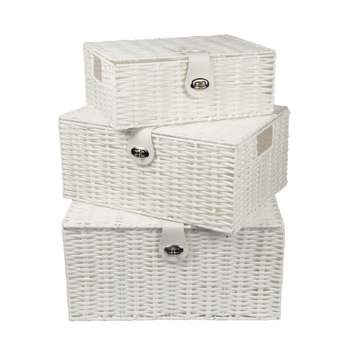 Set aus 3 Weidenkörben