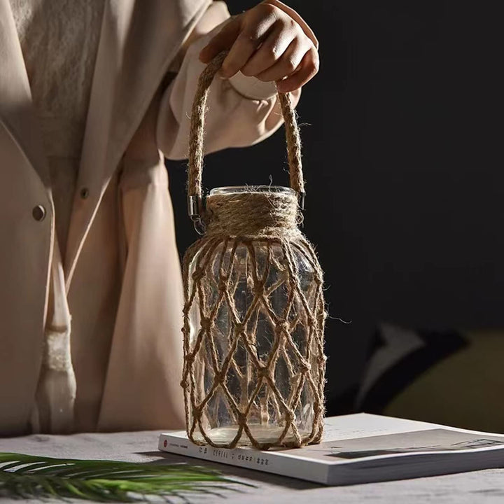 Rustikale Hängevasen aus Glas