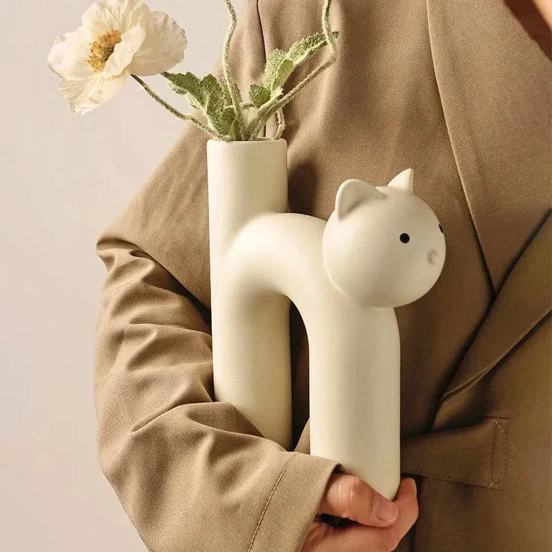 Skanto | Matte Kätzchen Blumenvase