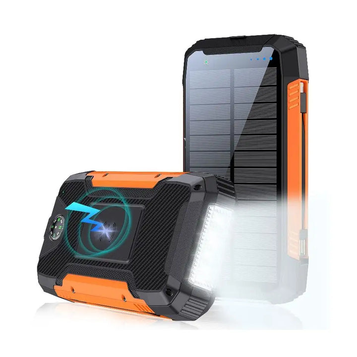 Skanto | 30000mAh Solar-Ladegerät, kabellose wasserdichte Powerbank extern