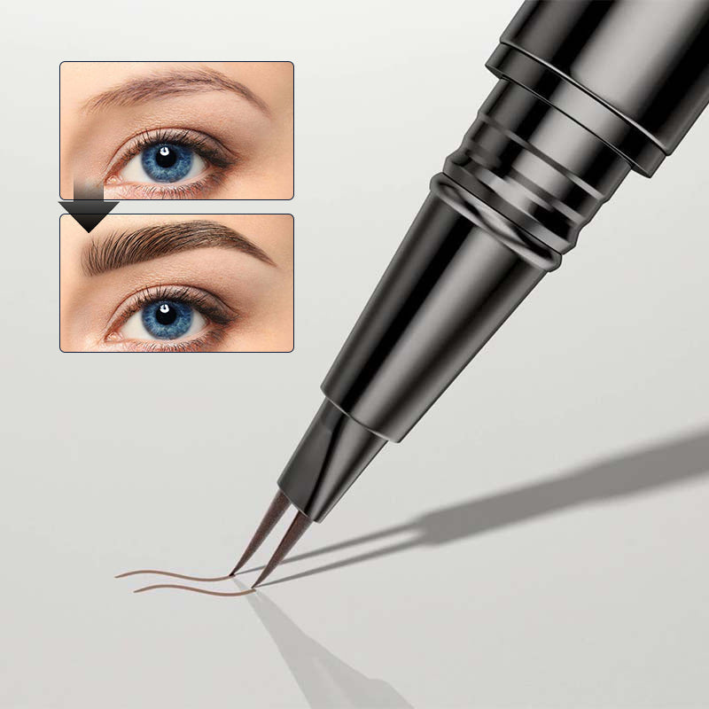 Skanto | 2-in-1 Dual-Ended Augenbrauenstift mit Micro-Gabelspitzen-Applikator und Präzisionspinselspitze