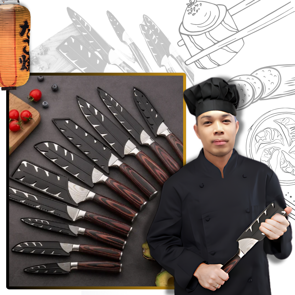 Japanische Messer der Pakkawood-Serie