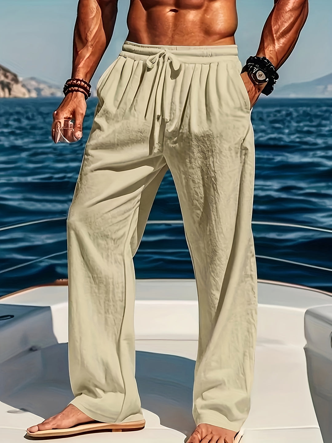 Skanto | Herren-Leinenhose LinenBreeze – Atmungsaktiv, verstellbar, lässiger Komfort