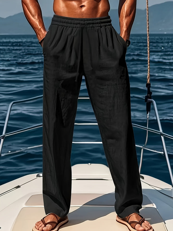 Skanto | Herren-Leinenhose LinenBreeze – Atmungsaktiv, verstellbar, lässiger Komfort