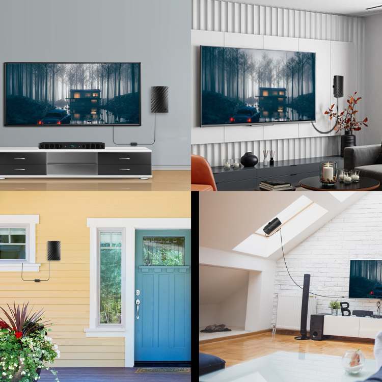 Skanto | 4K Indoor TV-Antenne | 600-Meilen-Reichweite, Plug & Play-Einrichtung für kostenlose HD-Kanäle
