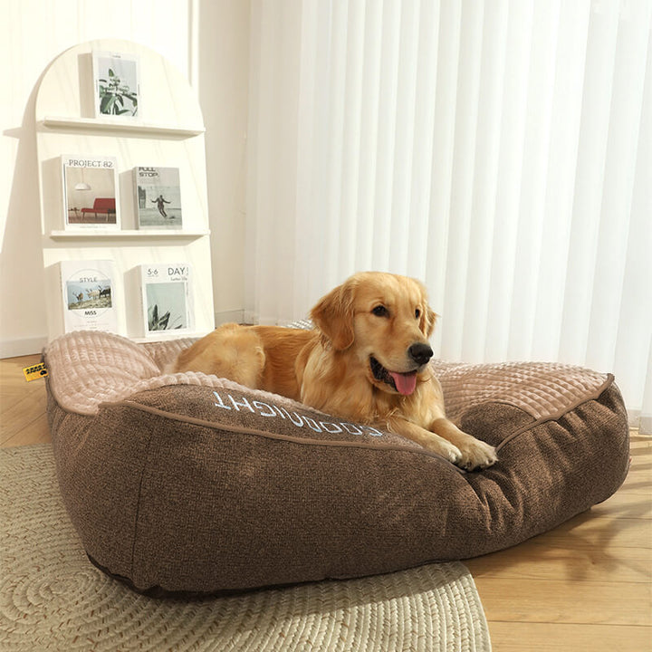 Skanto | Dickes kratzfestes Hundebett mit Rückenstütze