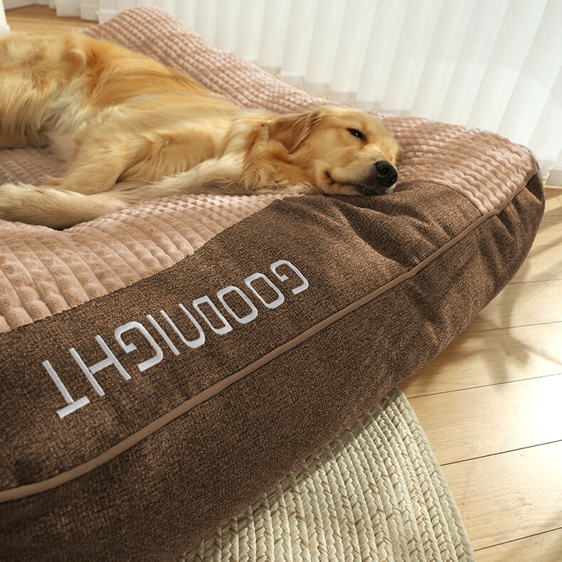 Skanto | Dickes kratzfestes Hundebett mit Rückenstütze