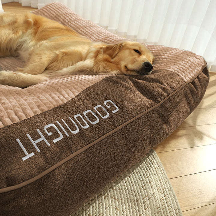 Skanto | Dickes kratzfestes Hundebett mit Rückenstütze