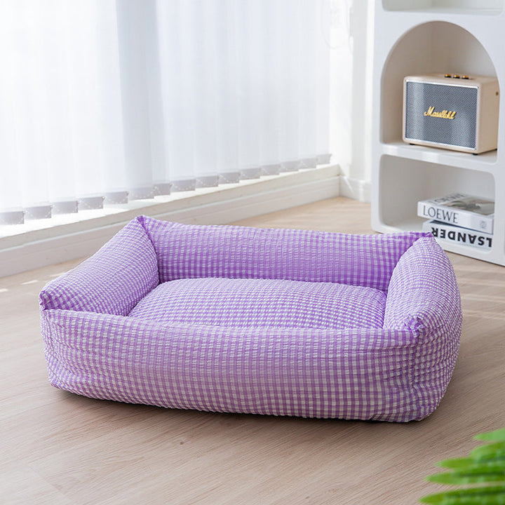 Skanto | Rechteckiges waschbares Hundebett Atmungsaktives Haustierbett