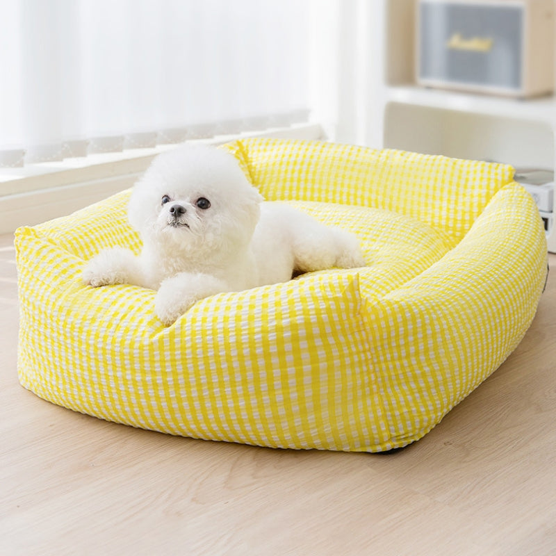 Skanto | Rechteckiges waschbares Hundebett Atmungsaktives Haustierbett