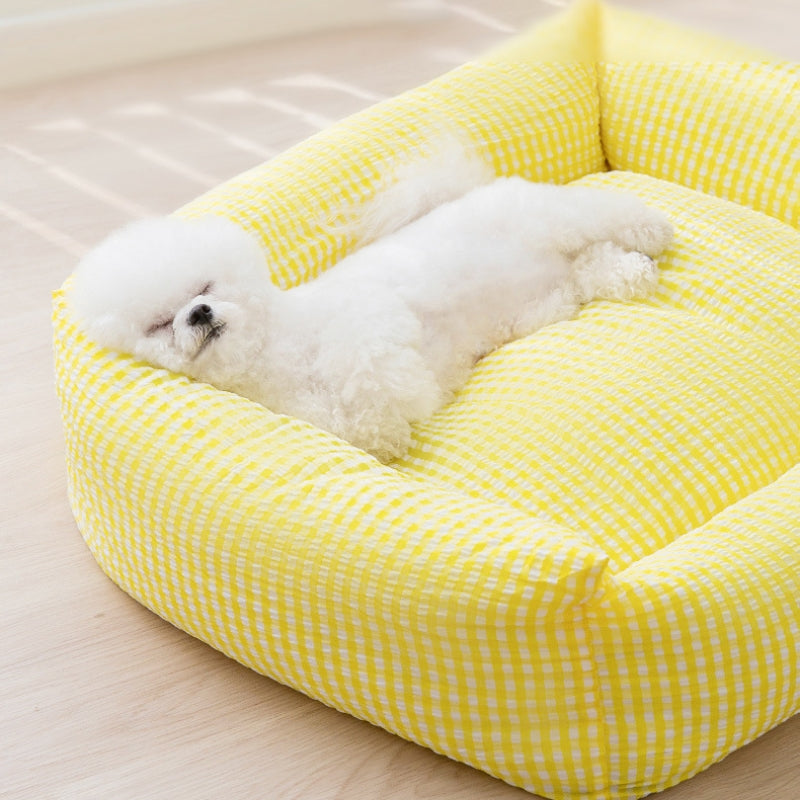 Skanto | Rechteckiges waschbares Hundebett Atmungsaktives Haustierbett