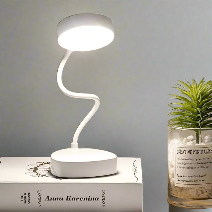 Skanto | LED-Nachttischlampe – Einstellbare weiße Lichtquelle für Nachttisch und Schlafzimmer