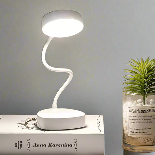 Skanto | LED-Nachttischlampe – Einstellbare weiße Lichtquelle für Nachttisch und Schlafzimmer