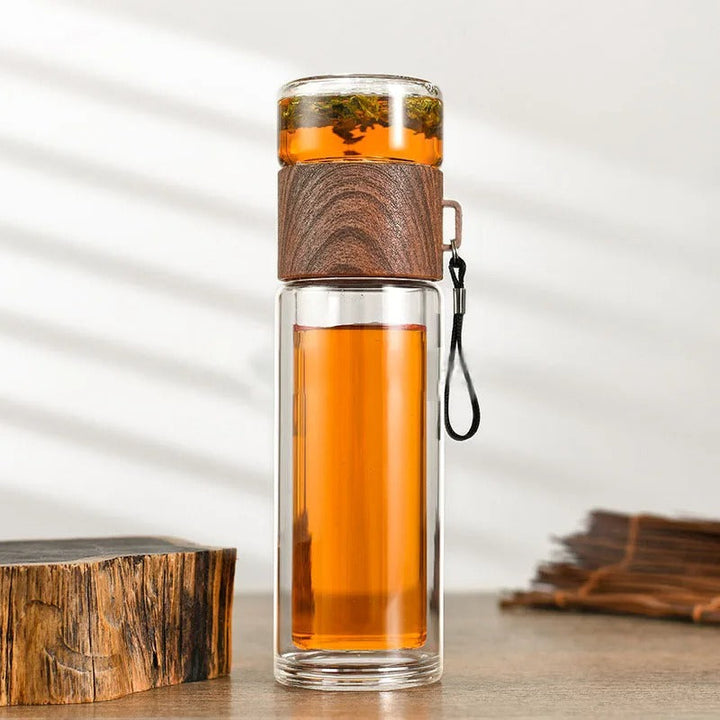 Skanto | Warmhalteflasche aus Glas - ClearTherm