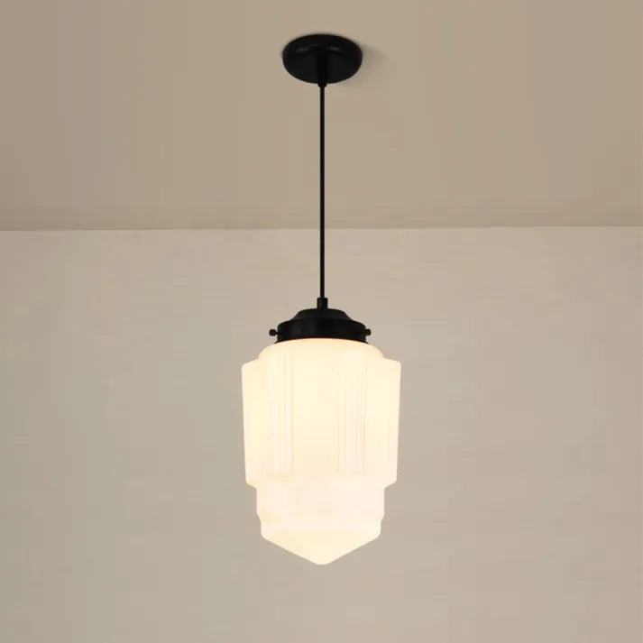 LumiNéo – Moderne geometrische Pendelleuchte aus Milchglas