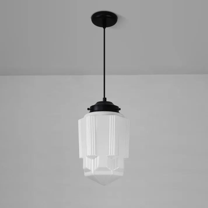 LumiNéo – Moderne geometrische Pendelleuchte aus Milchglas