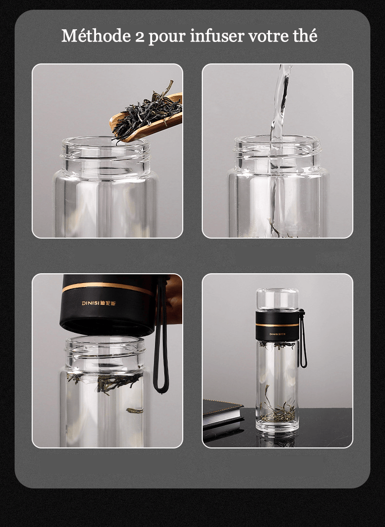 Skanto Infuser aus kristallklarem Glas