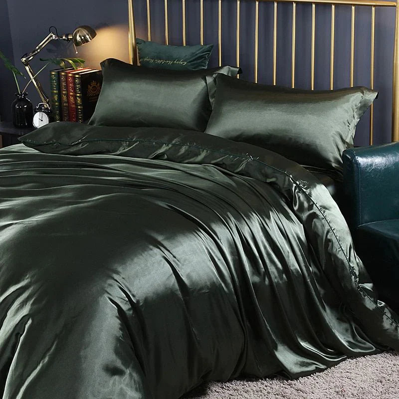 Skanto | Elegantes Satin-Seiden-Bettwäsche-Set – Luxuriöser Komfort für jede Nacht