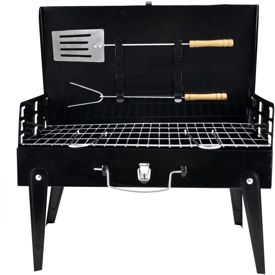 Skanto | Grillmate Fold – Faltbarer Stahl-Koffergrill für Garten, Camping & Outdoor-BBQ