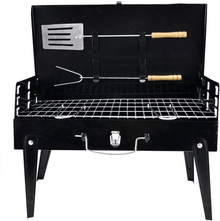 Skanto | Grillmate Fold – Faltbarer Stahl-Koffergrill für Garten, Camping & Outdoor-BBQ
