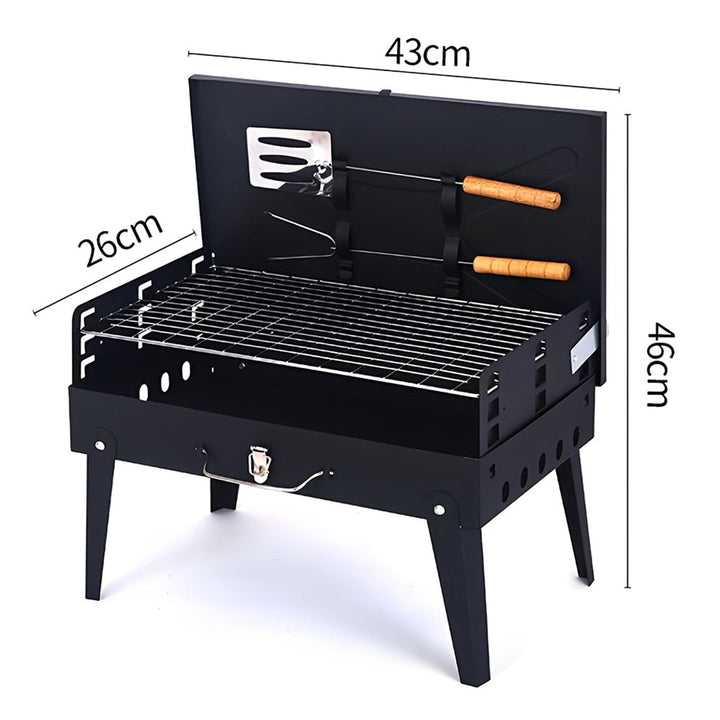 Skanto | Grillmate Fold – Faltbarer Stahl-Koffergrill für Garten, Camping & Outdoor-BBQ