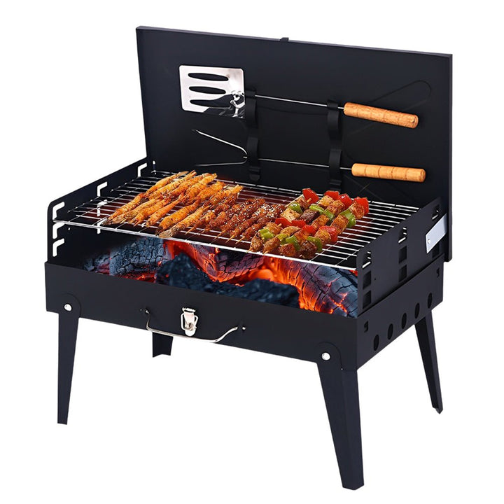 Skanto | Grillmate Fold – Faltbarer Stahl-Koffergrill für Garten, Camping & Outdoor-BBQ