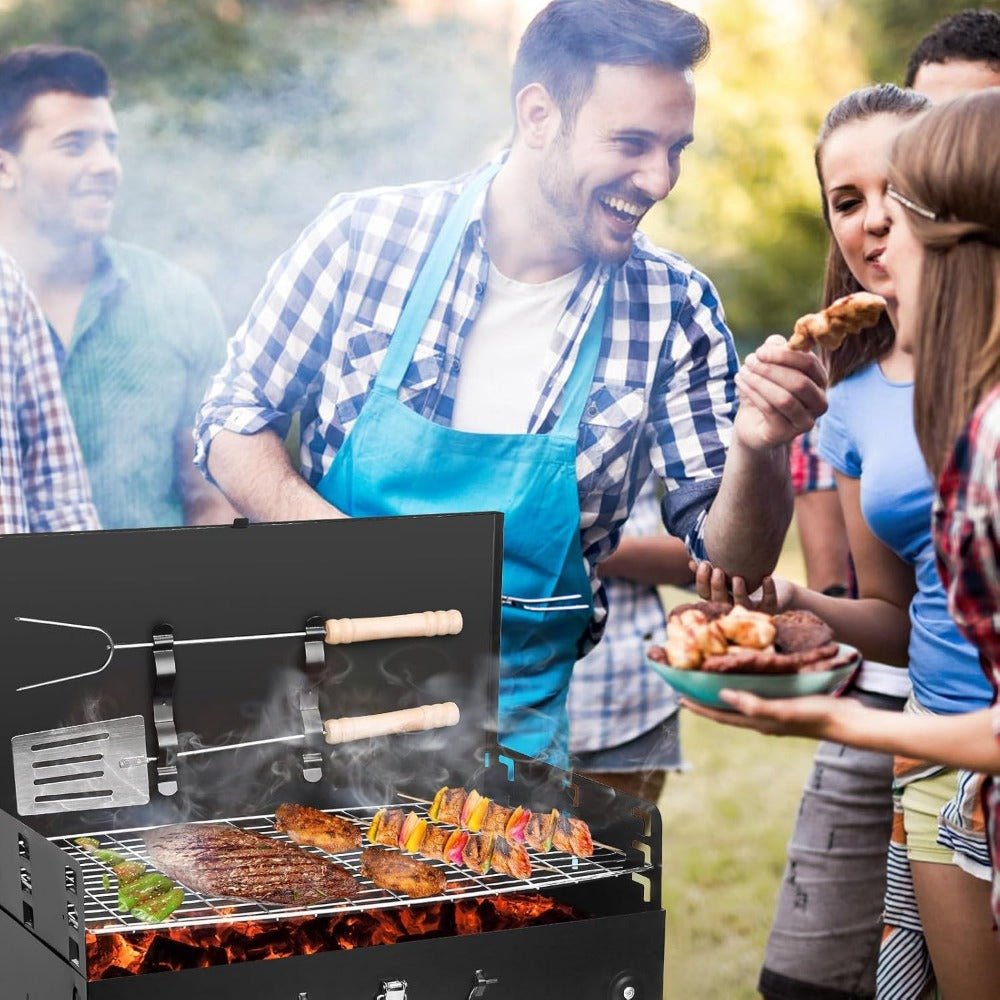 Skanto | Grillmate Fold – Faltbarer Stahl-Koffergrill für Garten, Camping & Outdoor-BBQ