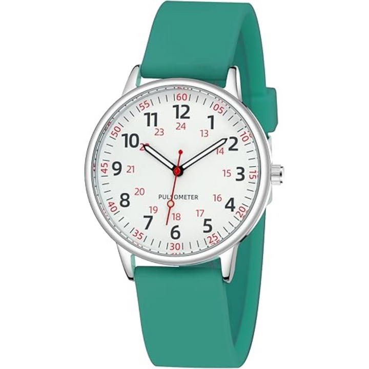 Skanto | Stilvolle Clip-Uhr für Damen – Wasserdichte Silikon-Fob-Uhr in eleganten Farben