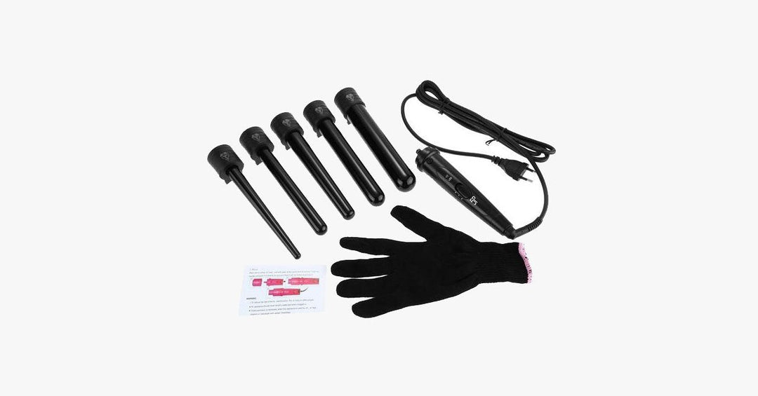 Skanto | Erzielen Sie Salon-Looks mit dem Lockenstab-Set und hitzebeständigem Handschuh