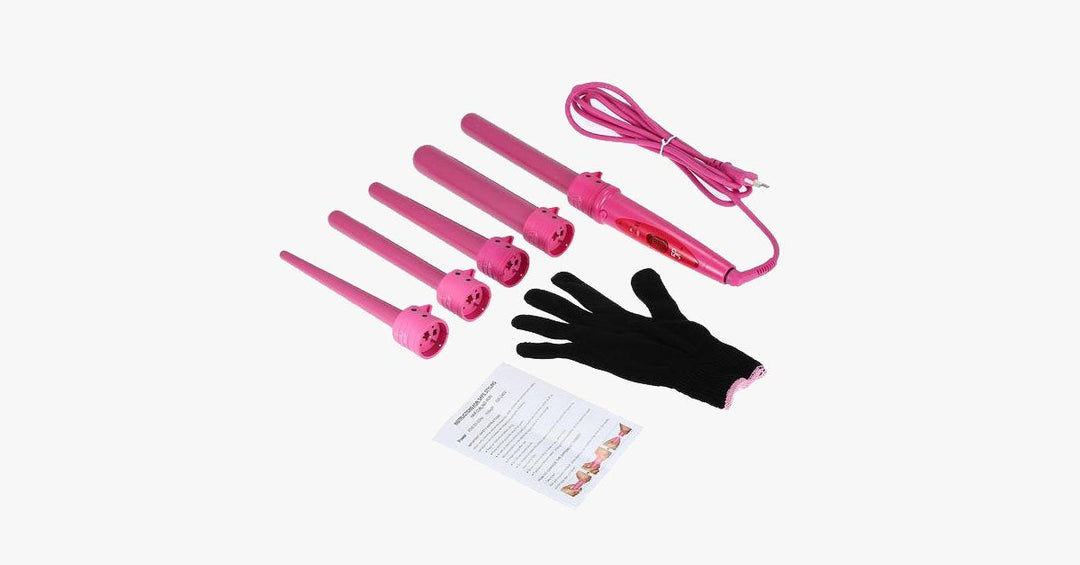 Skanto | Erzielen Sie Salon-Looks mit dem Lockenstab-Set und hitzebeständigem Handschuh