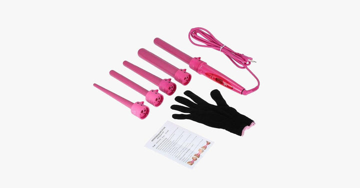 Skanto | Erzielen Sie Salon-Looks mit dem Lockenstab-Set und hitzebeständigem Handschuh