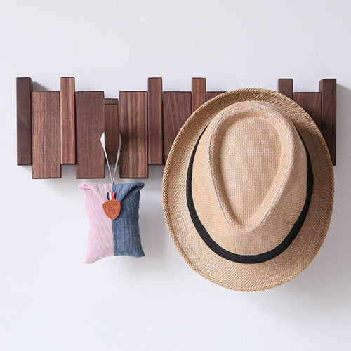 Skanto | Handgemachte Garderobe aus Holz im Klavierdesign | Einzigartiges Design mit 4-10 Haken für Flur, Schlafzimmer & Büro