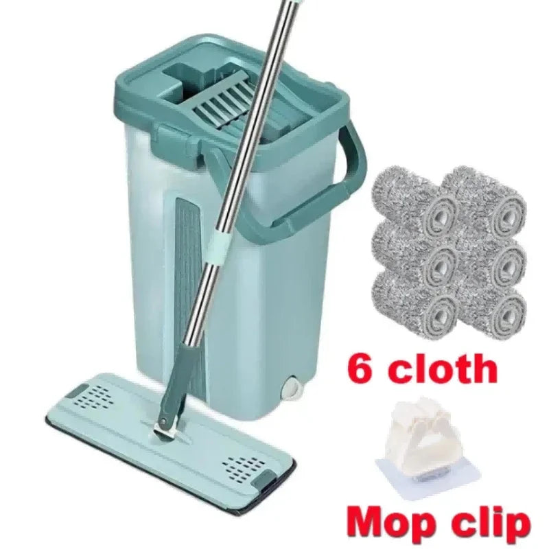 Skanto | Freihändiger Flachmopp mit Eimer - FlexiMop