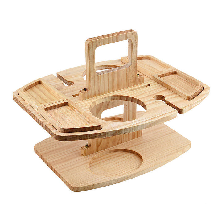 Skanto | Tragbarer Picknick-Weintisch aus Holz – WineNest