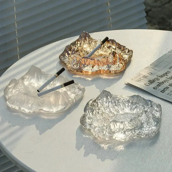 Skanto | Aschenbecher-Dekoration aus Eis-Stil Berg-Glas