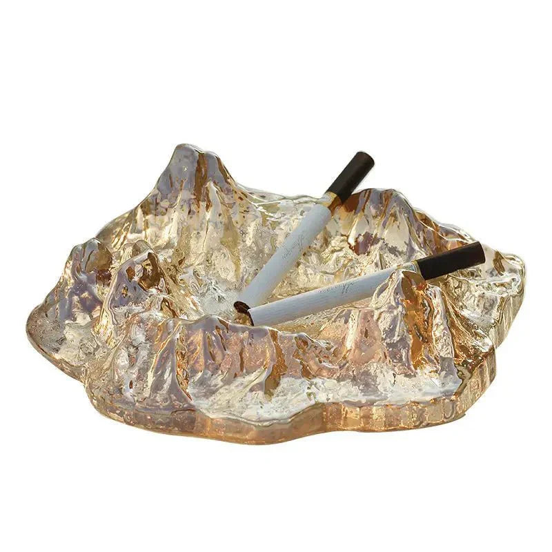 Skanto | Aschenbecher-Dekoration aus Eis-Stil Berg-Glas