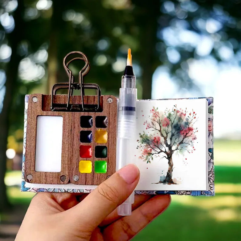 Skanto | Mobiles Aquarellfarben-Set mit 24 Farben