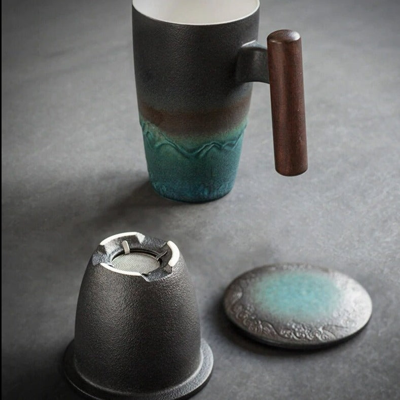 Skanto | Große Keramik-Teetasse mit Deckel