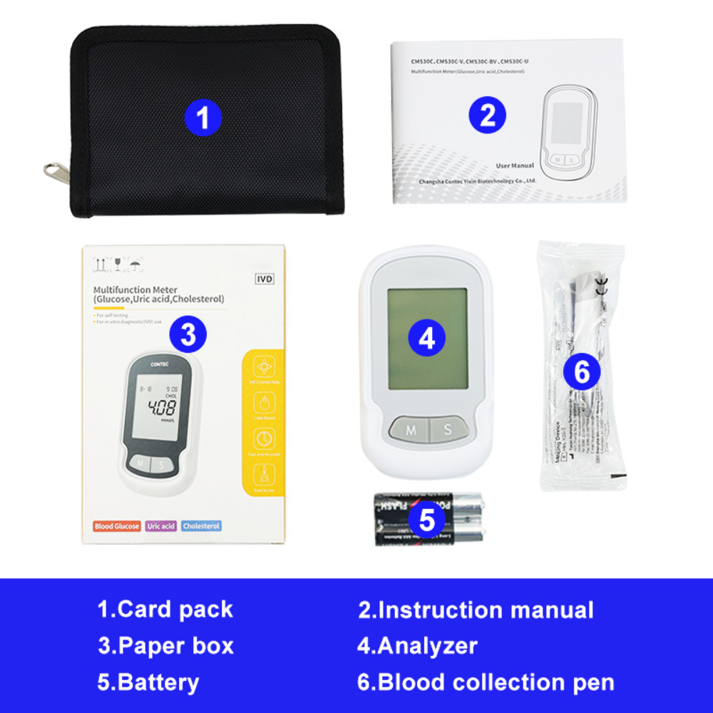 Skanto | Cholesterin-Heimtest-Kit, tragbarer Blutmonitor