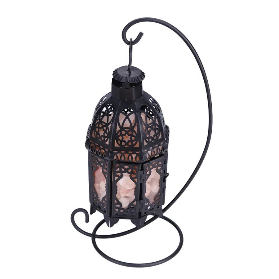 Skanto | Vintage-Tischlampe aus Eisen mit Salzstein