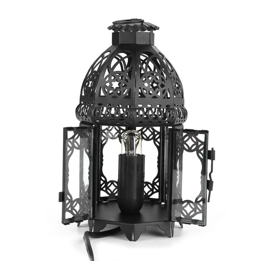 Skanto | Vintage-Tischlampe aus Eisen mit Salzstein
