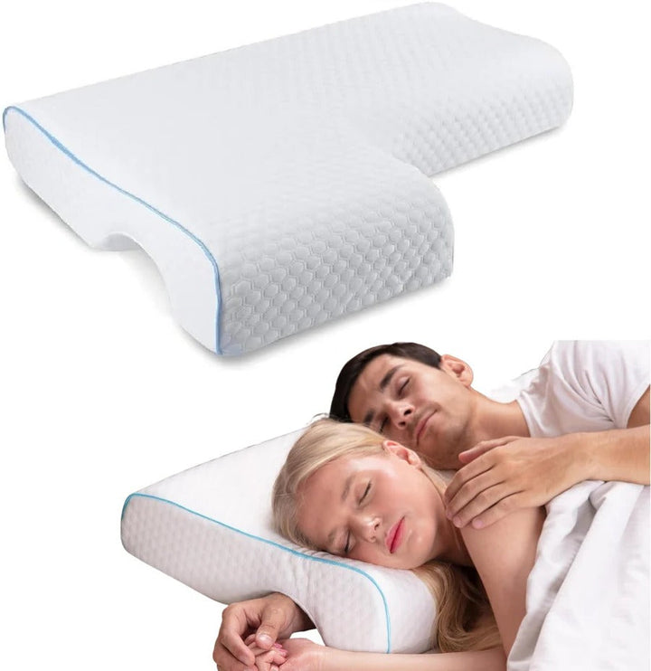 Skanto | Orthopädisches Kissen für Paare mit Armtunnel zum Kuscheln